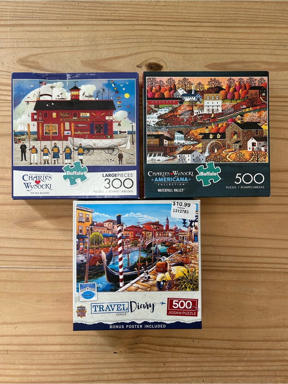 Bundle of 3 puzzles - 2 500 pieces & 1 300 pieces